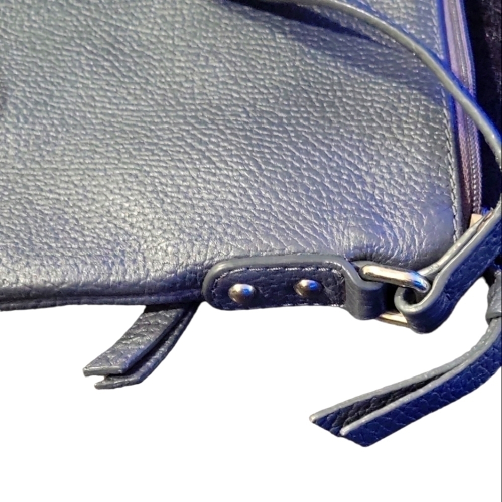 Hadaki Pebbled Leather Susan Crossbody Gray - Picture 7 of 9